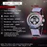 PAGANI DESIGN - montre mécanique / automatique - lunette arc-en-ciel - étanche - bracelet cuir / nylon