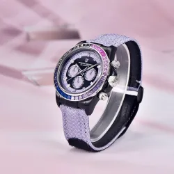 PAGANI DESIGN - mechanical / automatic watch - rainbow bezel - waterproof - leather / nylon strapWatches