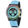 PAGANI DESIGN - mekanisk / automatisk ur - regnbuebezel - vandtæt - læder- / nylonrem