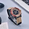 PAGANI DESIGN - mekanisk / automatisk ur - regnbuebezel - vandtæt - læder- / nylonrem