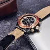 PAGANI DESIGN - mekanisk / automatisk ur - regnbuebezel - vandtæt - læder- / nylonrem