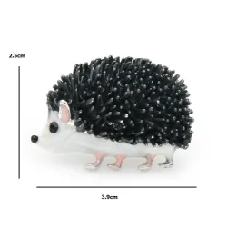 BrochesErizo de esmalte negro - broche