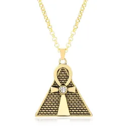 Ankh égyptien - symbole de vie - pendentif avec collier