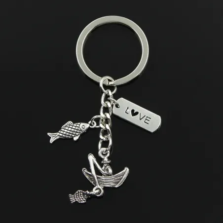 Fiskerbåt - LOVE - fiskeanheng - nøkkelring