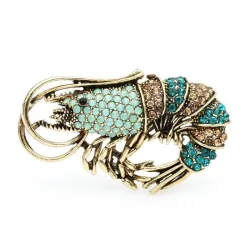 BrochesCamarones de cristal - broche