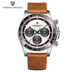 Pagani Design - automaattinen kvartsikello - safiirilasi - kronografi - nahka - ruostumaton teräs