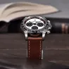 Pagani Design - montre à quartz automatique - verre saphir - chronographe - cuir - acier inoxydable