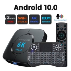 Android 10 - TV Box - Blacklight 6K - Wifi - Spraakassistent 4GB RAM 32G 64GAndroid box