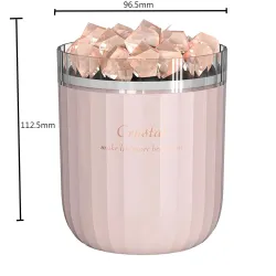 Cristal naturel - humidificateur d'air sans fil pour aromathérapie - avec lampe d'ambiance - diffuseur d'huiles essentielles