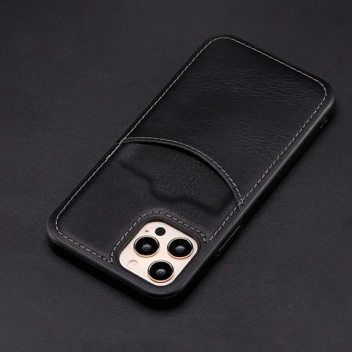 Leren beschermhoes met creditcardvak voor iPhoneBescherming