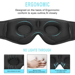 Sovende øyemaske - med Bluetooth-headset og mikrofon