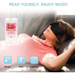 Sovende øyemaske - med Bluetooth-headset og mikrofon
