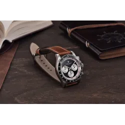 Pagani Design - montre à quartz automatique - verre saphir - chronographe - cuir - acier inoxydable