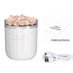 Natural crystal - aromatherapy wireless air humidifier - with atmosphere lamp - essential oil diffuserHumidifiers