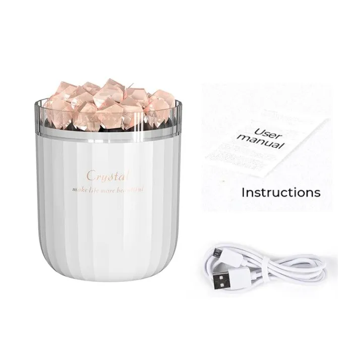 Natural crystal - aromatherapy wireless air humidifier - with atmosphere lamp - essential oil diffuserHumidifiers