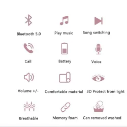 Sovende øyemaske - med Bluetooth-headset og mikrofon