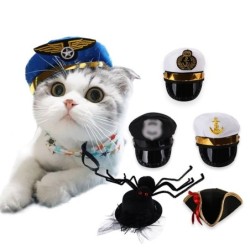 Boné de gato/cachorro - decoração de cabeça de Halloween engraçada
