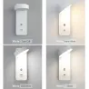 LED vegglampe - dimbar - roterbart hode - USB-lading - 9W