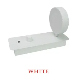 LED vegglampe - dimbar - roterbart hode - USB-lading - 9W