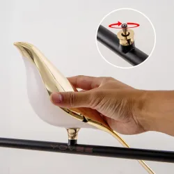 Creative LED wall lamp - gold plating bird - touch dimming - remote controlWall lights