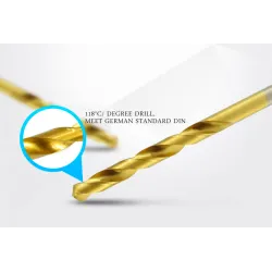 Titanium coated twist drill bits - 50 piecesBits & drills