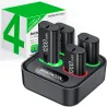 ControladorPaquete de 4 baterías de 1200 mAh - Base de carga USB - para Xbox One X / S / Xbox Elite Controller