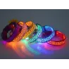 Collare per cani a LED - passeggiata notturna di sicurezza - stampa leopardata colorata