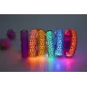 Collare per cani a LED - passeggiata notturna di sicurezza - stampa leopardata colorata