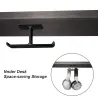 Suporte duplo para fone de ouvido - gancho de alumínio - sob a mesa / montado na parede