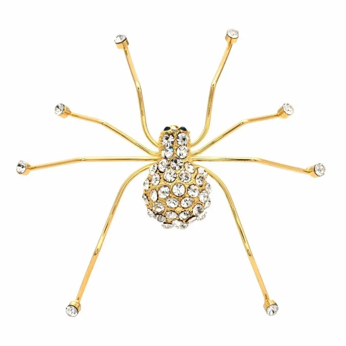 Araignée en cristal d'or - broche