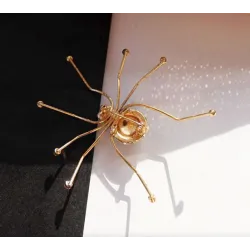 BrochesAraña de cristal dorado - broche