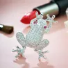 Silverkristallgroda - vintage brosch