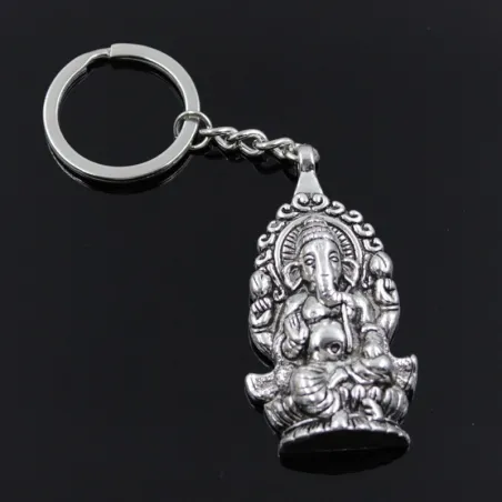 Vintage Ganesha Buddha elefant nyckelring