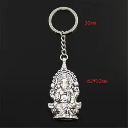 Vintage Ganesha Buddha norsu avaimenperä