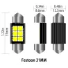 3030 FESTOON - C5W - CANBUS - LED-pære - 31mm - 36mm - 39mm - 41mm - vanntett