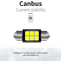 3030 FESTOON - C5W - CANBUS - LED-pære - 31mm - 36mm - 39mm - 41mm - vanntett