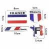 3D-Autoaufkleber aus Aluminium - Französische Flagge