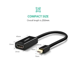 UGREEN - mini DP til HDMI adapter - 4K kabel