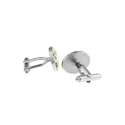 Oval brass cufflinks - "I'M A BANKER TRUST ME"Cufflinks