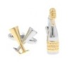 GemelosGemelos de plata y oro - botella de champán / copas de champán
