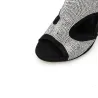 Sexiga sandaler med hög klack - ankellånga pumps - ihålig - med strass - dragkedja baktill