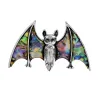 Farverig krystal flagermus - broche
