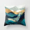 Fundas de cojinesFunda de cojín decorativa - montañas geométricas / sol - 45 * 45 cm