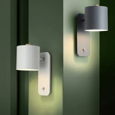 LED-seinävalaisin - moderni pohjoismainen tyyli - käännettävä pää - kytkimellä