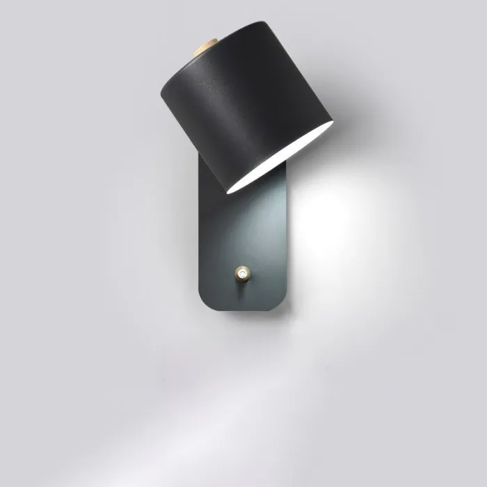 ApliquesLámpara de pared LED - estilo nórdico moderno - cabeza giratoria - con interruptor