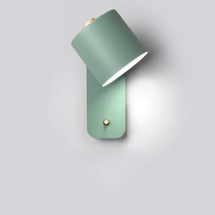 Candeeiro de parede LED - estilo nórdico moderno - cabeça rotativa - com interruptor