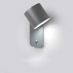 Candeeiro de parede LED - estilo nórdico moderno - cabeça rotativa - com interruptor