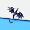 Krystal emalje dragebroche