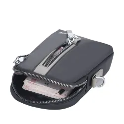 Multifunksjonell skulderveske - midjebelteveske - hodetelefonhull