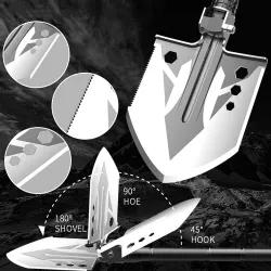 JardínPala plegable multifunción - kit de hacha de supervivencia - militar - camping - táctica - defensa personal - herramien...